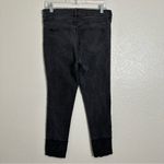 Ann Taylor  The Skinny Light Washed Black Denim Lace-Hem Ankle Jeans, Size 8P Photo 5