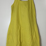 Versace Vintage jeans couture ribbed halter yellow mini bodycon dress 32/ 46 Photo 0