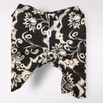 Tyler Boe Silk Tie‎ Waist Black And White Floral Pants Size 4 Photo 7