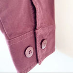 LL Bean Maroon Cotton‎ Jacket Size Medium Petite Purple Photo 4