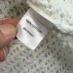 Pure Jill Cotton Knit Hoodie Sweater V Neck Long Sleeve Casual White Size M READ Size M Photo 5