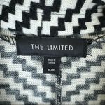 The Limited  Black White Zig Zag Long Sleeve Cowl Neck Light Wrap Sweater Size M Photo 5