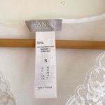 Hanro Switzerland Lace V Neck Tank 100% Cotton Women’s Small White Photo 1