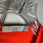 Dalia Orange Laser Cut Scoop Neck Sleeveless Button Back Blouse M Size M Photo 2