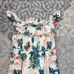 Fun July Smocked Maternity Maxi Dress Tropical Floral XL White Size undefined Photo 3