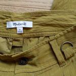 Madewell  Harlow High Rise Wide Leg Cargo Pants Olive Green Taffeta Size 4 Photo 3