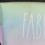 Rae Dunn Pastel Blue Green Purple Ombr Zipper Cosmetic Toiletry Makeup Bag Photo 1