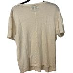 Sold Out NYC 100% Linen Cream The Linen Perfect Tee Shirt Top Size Small Photo 5