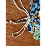 Aerie Buzzed Terry Ruched High Cut Cheeky Bikini Bottom Blue Size L Photo 6