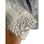 VTG Andiamo Italia Acid Wash Pearl Beaded Embellished Jacket Women’s S Blue Photo 3