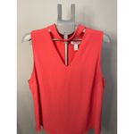 White House | Black Market XL Sleeveless Mock Neck V-Neck Blouse Top pink Photo 1