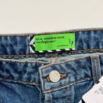 Sandrine Rose Free People High Rise Cropped Jeans Ankle Distressed 31 Zip Fly Blue Photo 6