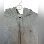 All Saints Raven Gray Zip Up Ramskull Hoodie Photo 3