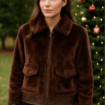 Love Token  Women's Faux Fur Jacket. Front Zip, Pockets, Fully Lined. Size M Photo 0