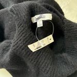 Madewell NWT  Alpaca-Blend Mockneck Puff Sleeve Sweater Black Photo 3