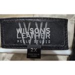 VTG 90S Wilsons Soft leather Pelle Studio Embellished Blazer Jacket Women’s 2x Black Photo 3