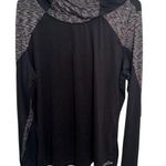 Eddie Bauer  Hooded Athletic Long Sleeve Top Black Space Dye XL Photo 0