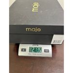 Maje Patent Leather Block Heel Sandals Rhinestone Ankle Strap Rose Blush 40 Photo 3