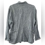 Flax ‎ 100% Linen Blue Zip Up Lightweight Jacket Size MEDIUM Photo 1