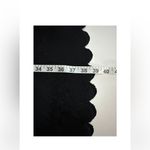 Antonio Melani Black Scallop Hem Fit & Flare Knit Dress Sz L Floral Texture Photo 7