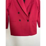 Mango  Double-Breasted Structured Oversized Blazer Women’s Size Small Red Photo 10