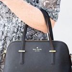 Kate Spade Black Saffiano Leather Satchel Top Handle Crossbody Gold Hardware Photo 7