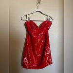 H:ours Zali Mini Dress in Red Gaga Size Small Sequins Cocktail Dress Photo 2