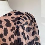 Whistles Flounce Dress Brushed Cheetah Flippy Dress Career Wear Brown Size 10 Photo 9