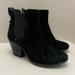 Rag and Bone  Boots Devon Booties Ankle Pull On Stacked Heels Suede Burnished Black Photo 0