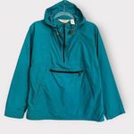 L.L.Bean VTG Anorak Womens Medium Teal Pullover Windbreaker Photo 0