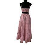 Labiz Maxi Skirt Stripe Cotton Set(Size Large) Red Photo 1