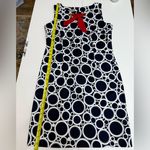 kim rogers  Navy and White Circle Midi Dress size 12P Photo 6
