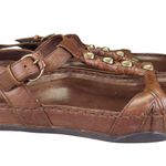Earth Kalso T Strap Leather Sandals Women's Size 6.5 Brown Studded Comfort Shoes Photo 0