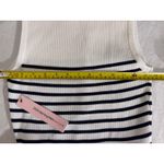 AQUA  Women's White‎ Striped Sleeveless Midi Dress Knit Top Summer Casual Photo 7