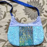 Handmade  Hobo Handbag Shoulder Bag Purse Textured Boho Rainbow Tie Dye Photo 2