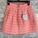 LM LULU Pink Striped Textured Skirt Size M Photo 1