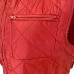 Banana Republic small red zip up sleeveless collared quilted puffy vest women's Photo 6
