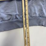 Pilcro  Shirt Womens XS Blue Ruffle Flutter Sleeve Cotton Knit Striped Ribbed Hem Photo 4