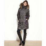 Michael Kors NEW $350 GUNMETAL HOODED FAUXFUR TRIM Photo 3