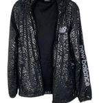 New Balance NEW  Black Silver Foil Monogram Windbreaker Jacket S Reflective Photo 5