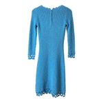 St. John  Blue Crochet Knit Long Sleeve Dress XS $1195 Photo 4