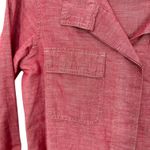 Patagonia Organic Cotton Red Pink Chambray Button Up Shirt Women's 6 Long Sleeve Photo 9