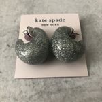 Kate Spade  Silver Glitter Sparkle Chunky Hoop Earrings NEW Photo 2