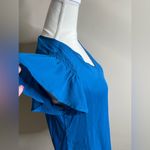 Paper moon Royal blue flutter sleeve top size small Photo 7