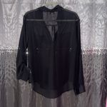 Decree Black Sheer long Sleeve blouse Photo 2