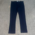 Vince  Tapered Stove Pipe Pintuck Trouser Pant Navy Blue 6‎ Photo 1