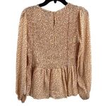 Lumiere Floral Smocked Peplum Top Medium New Photo 1