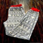 Lounge Pants Holiday Gray White Red Stripe Tree Bear (369) Size XL Photo 0