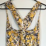Kaileigh Yellow Floral Tasha Knit Mini Dress - Size: Large Photo 6