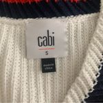 CAbi Ace V-Neck Preppy Bell Sleeve White Sweater Style 5639 Size S Photo 1